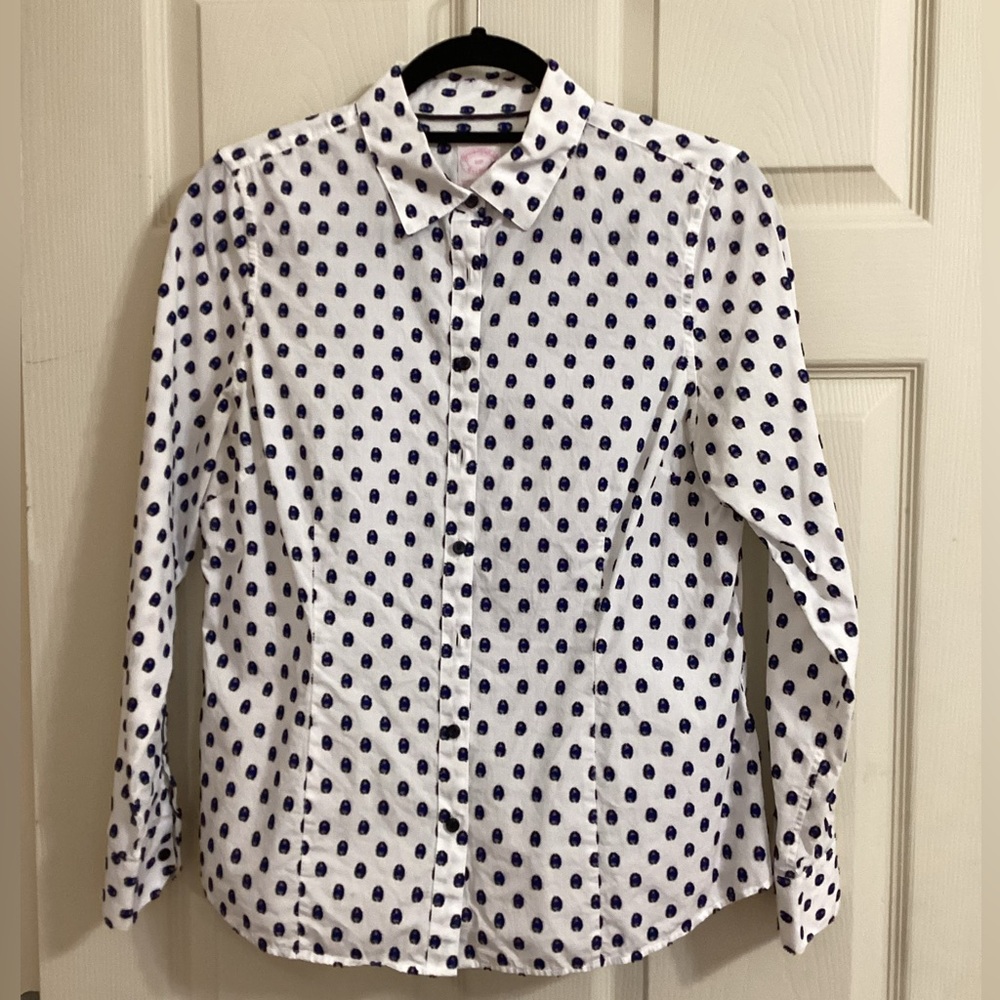 Brooks Brothers Long Sleeve Supima Cotton Button Up Size 10 Petite